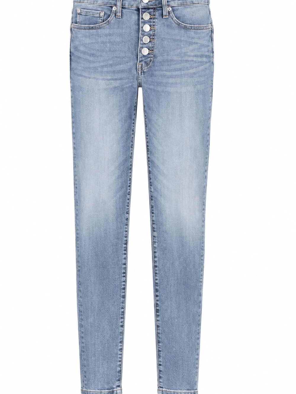 Banana Republic High Rise Button Fly Skinny Ankle Jeans 29 Light Wash